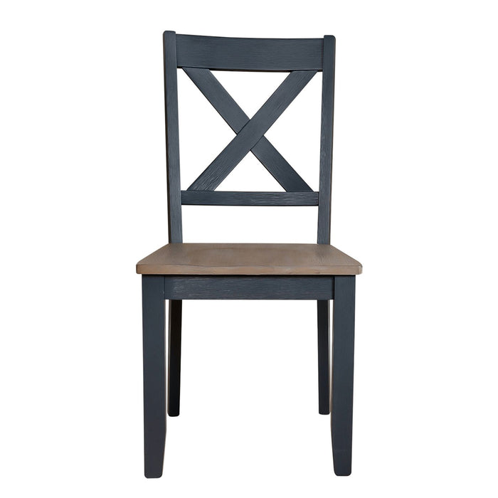 Lakeshore - X Back Side Chair- Navy (RTA)