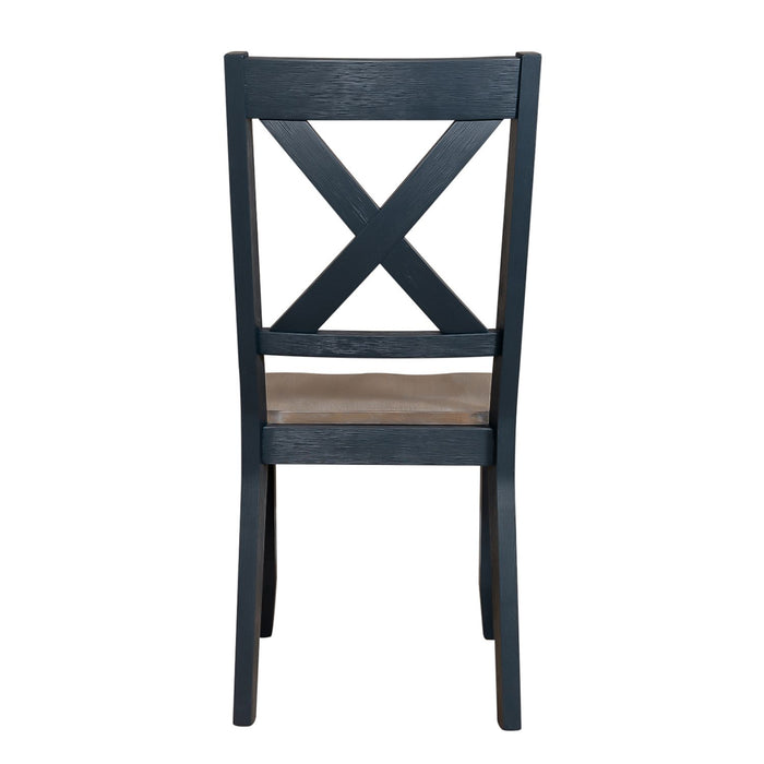 Lakeshore - X Back Side Chair- Navy (RTA)