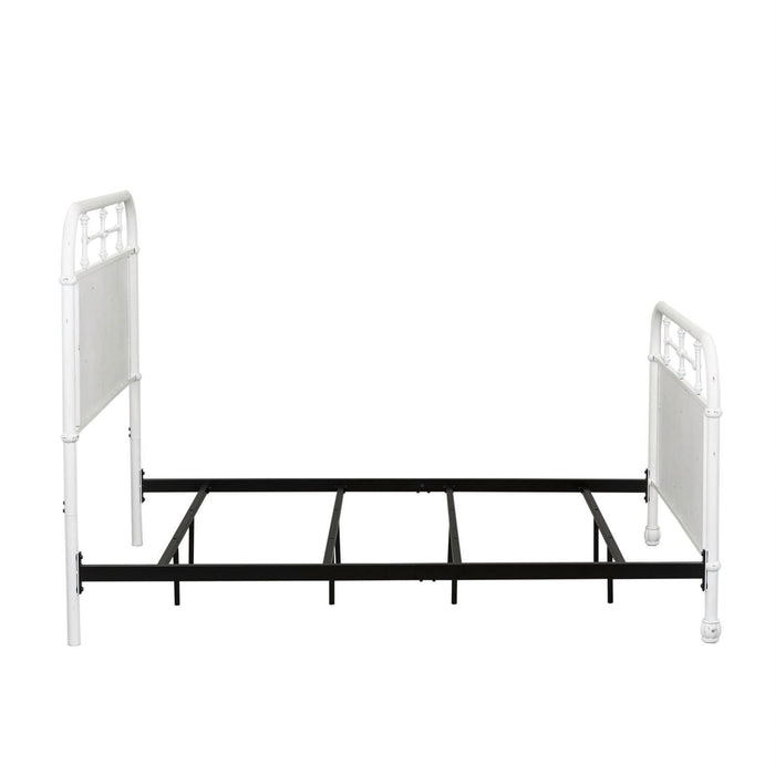 Vintage Series - Twin Metal Bed - Antique White