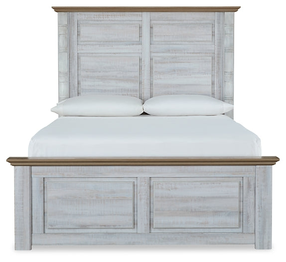 Haven Bay Queen Panel Bed with Mirrored Dresser