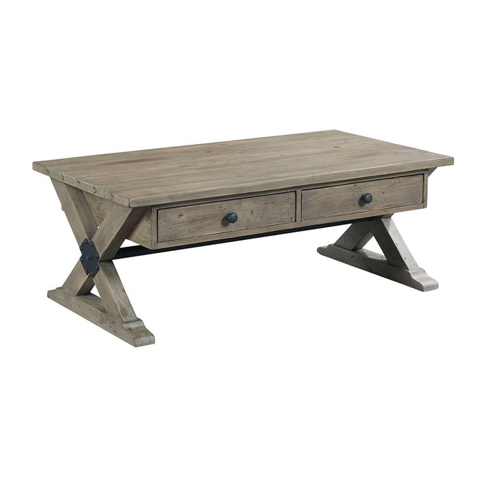 Reclamation Place Trestle Rectangular Cocktail Table