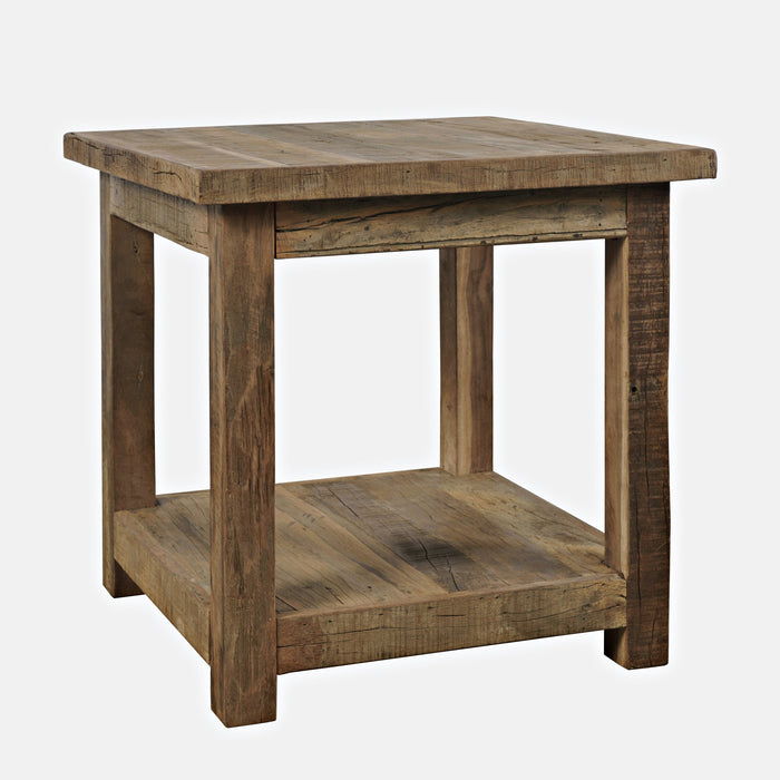 Reclamation Salvaged Wood End Table