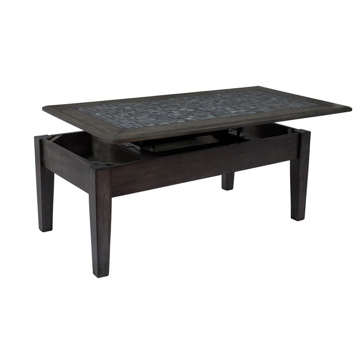 Grey Mosaic Lift Top Coffee Table