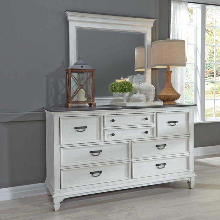 Allyson Park - King California Panel Bed, Dresser & Mirror, Chest, Night Stand