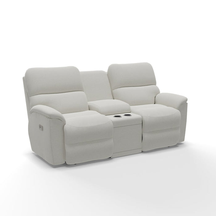 Brooks Power Reclining Sofa w/ Console Headrest & Lumbar